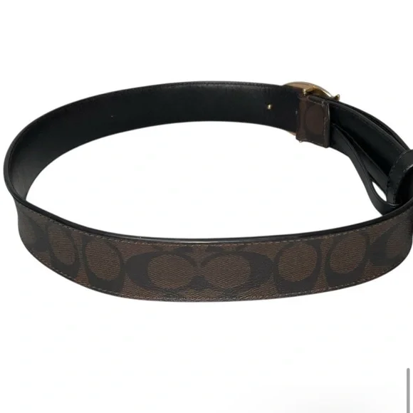 Coach New York Signature C Buckle Belt in Chestnut Brown Size XL - Picture 4 of 13